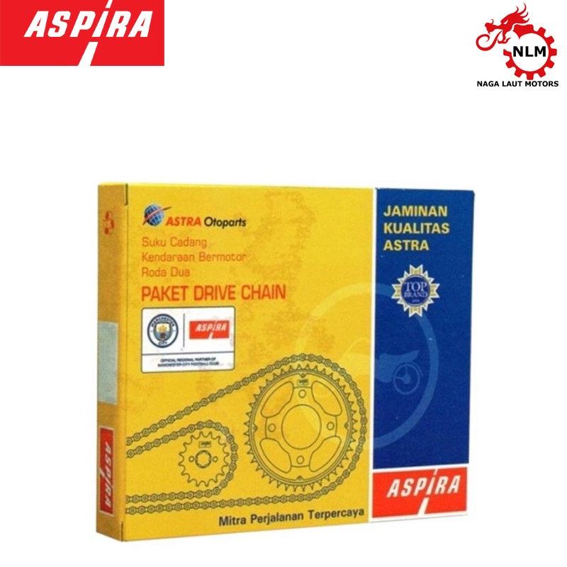 ASPIRA Paket Rantai Gearset Gear Girset Supra X 125 Karisma Rantai 420 KPH