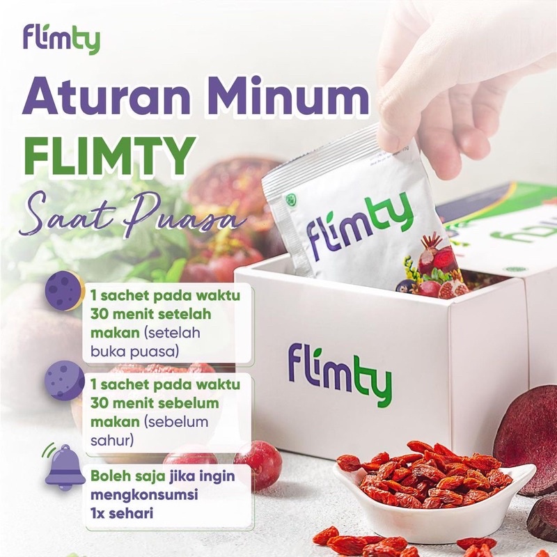 FLIMTY Fiber | Detox | Antidioksidan Rasa Blackcurrant / Raspberry - 1 Box 16 Sachet Minuman Diet Pelangsing Alami Pelangsing Ampuh