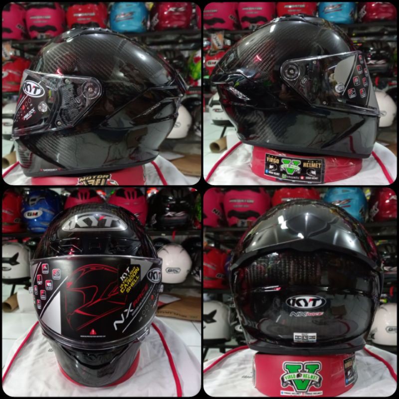 KYT NX RACE CARBON GLOSY ORIGINAL 100%ORIGINAL (ongkir termurah 2kg)