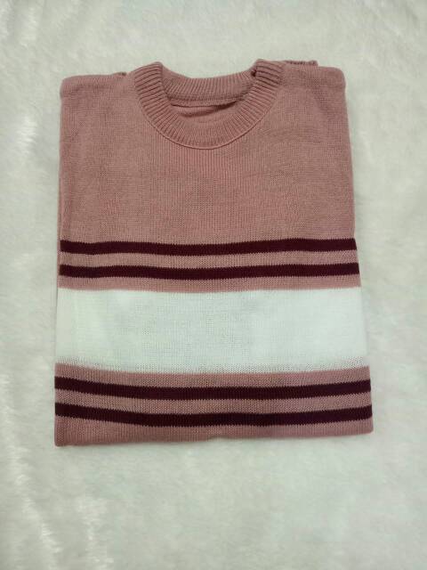 LENA STRIPE - Sweater Rajut Wanita