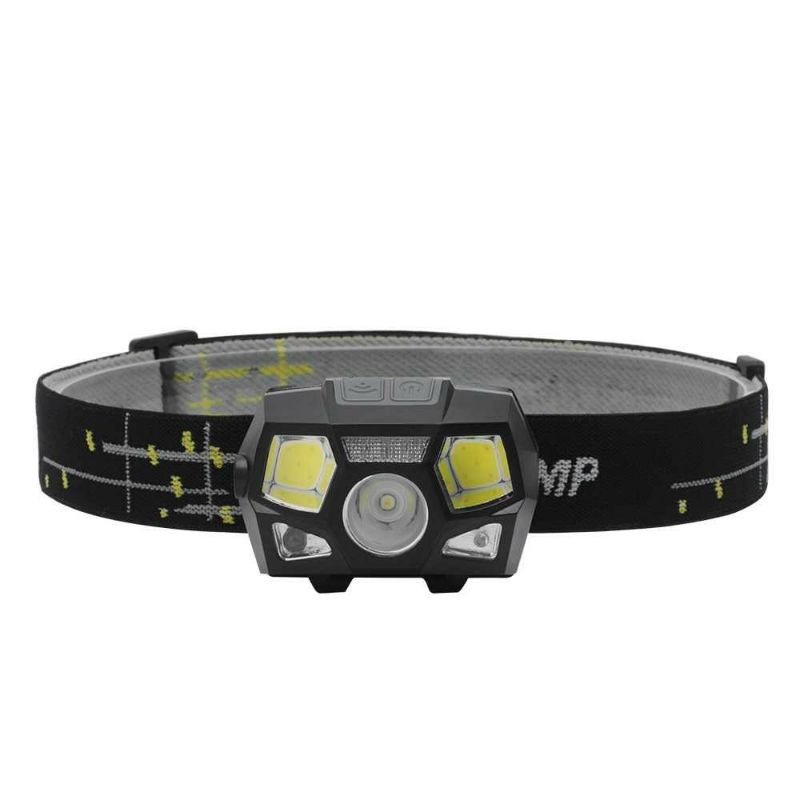 TaffLED Headlamp Lampu Kepala Mendaki Lampu Camping Rechargeable USB Motion XPE+COB 10000Lumens