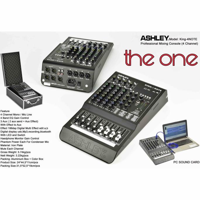 mixer audio ashley king 4 note / king4 note / king 4note 4 channel