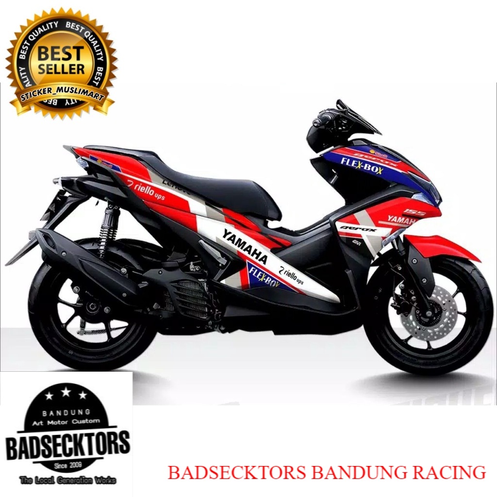 Decal Motor Variasi Aerox motif livery Ducati keren