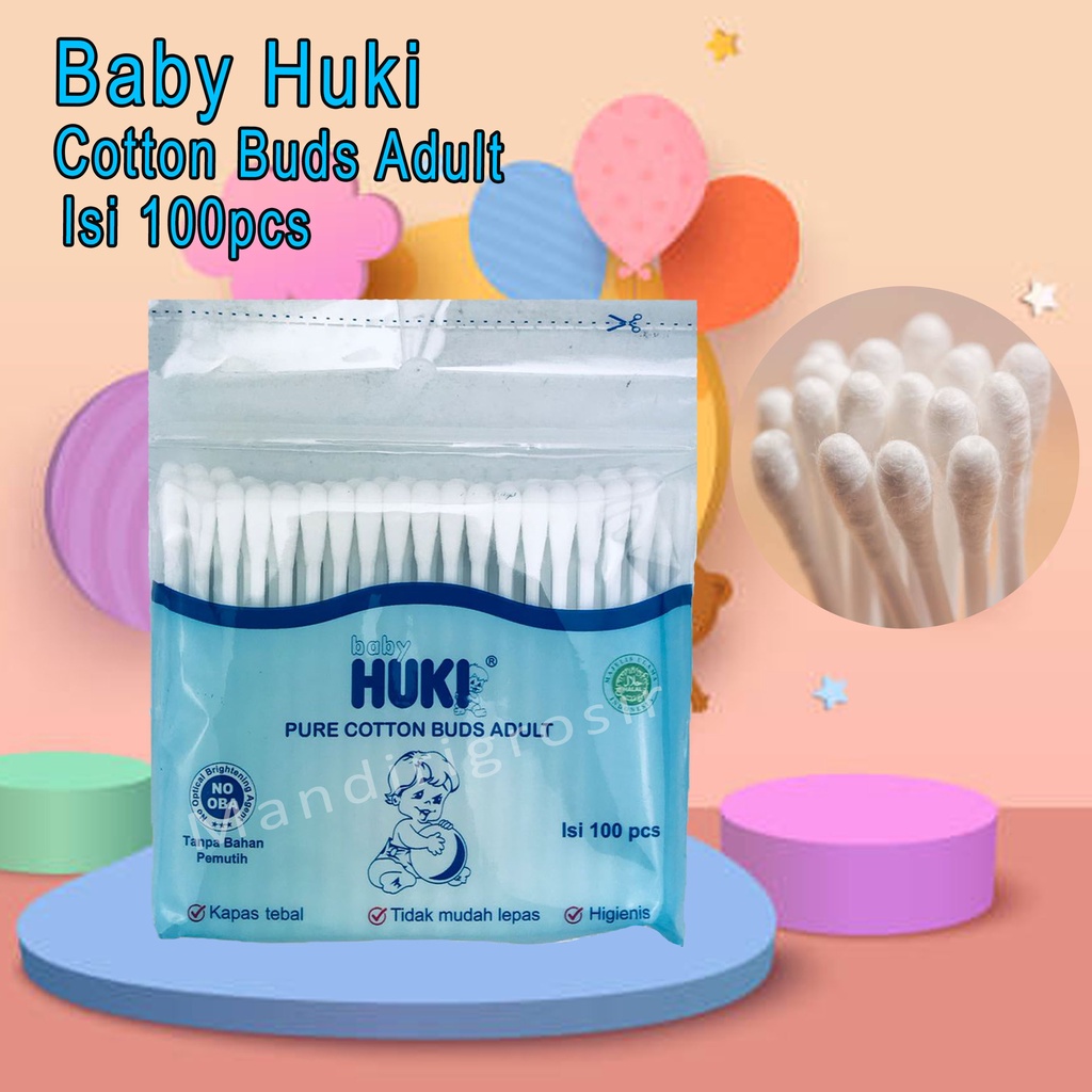 Cotton Buds Adult *Baby Huki * Korek Kuping * CI0010 100pcs
