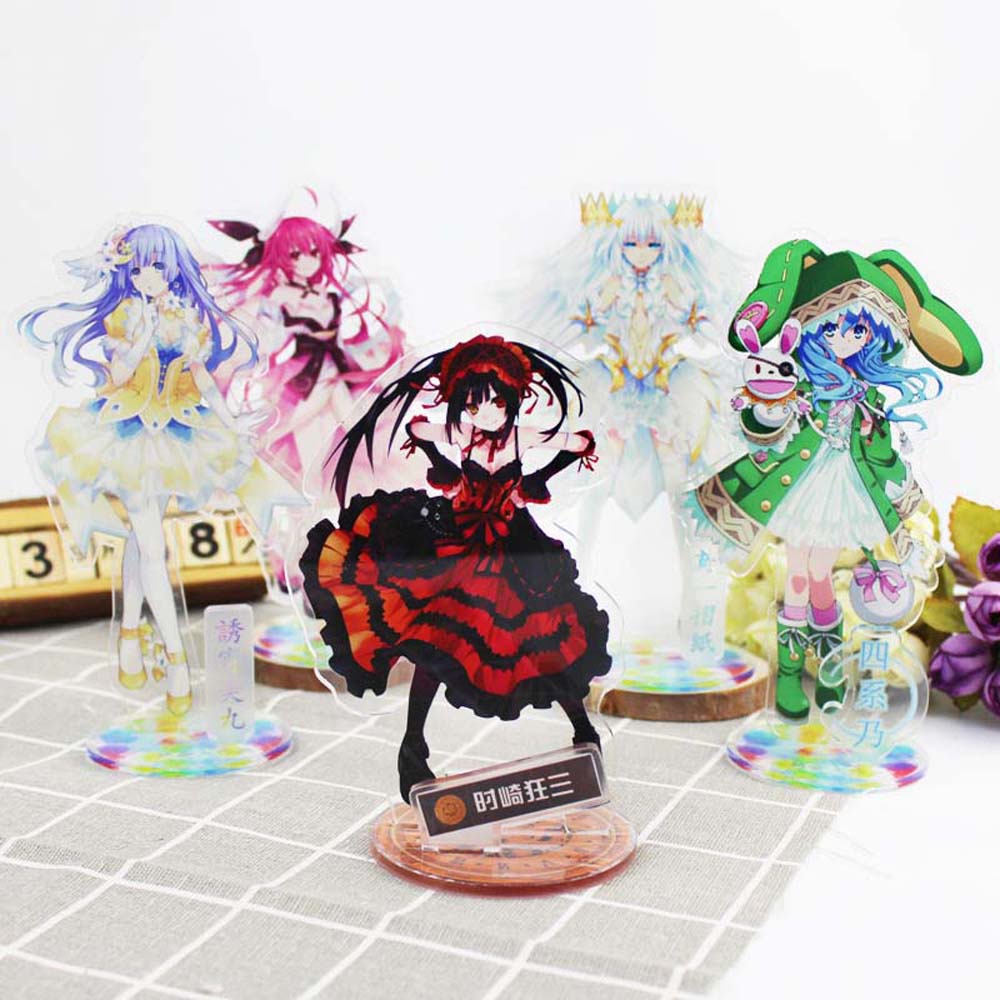 Needway  Fashion DATE A LIVE Fans Gift Figure Model Toys Acrylic Stand Figure Decoration Toys Hermit Cartoon Anime Action Figure Nightmare Tokisaki Kurumi Figure Model Plate