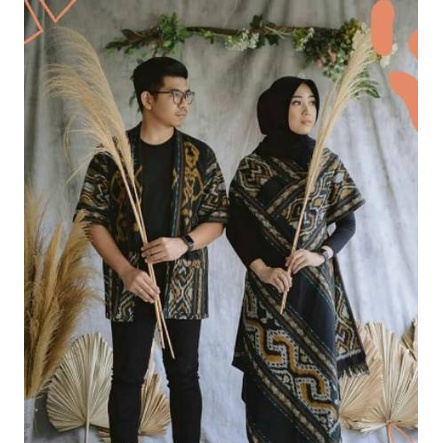 Baju Couple pasangan Dress kimono tenun baju prewedding stelan baju kondangan