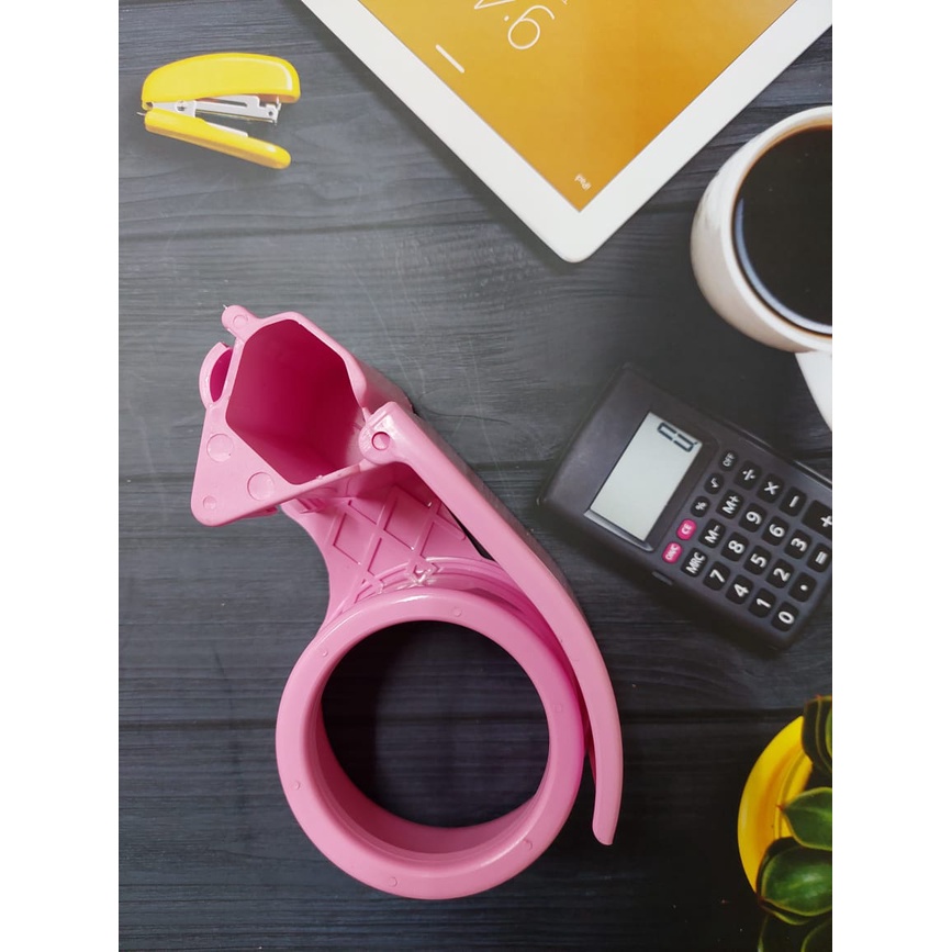 Rumah lakban PINK/TAPE DISPENSER 2&quot;, Pemotong lakban/isolasi GLORY CARTON SEALER PINK, up to 3&quot;