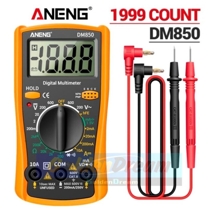 Multimeter/Multitester/Avometer Digital Alat Tester AC/DC - ANENG DM850