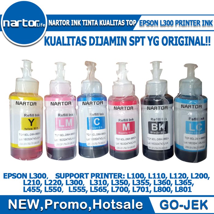 Tinta Botol Epson L300 Tinta printer T6721 T6722 T6723 T6724 - Biru