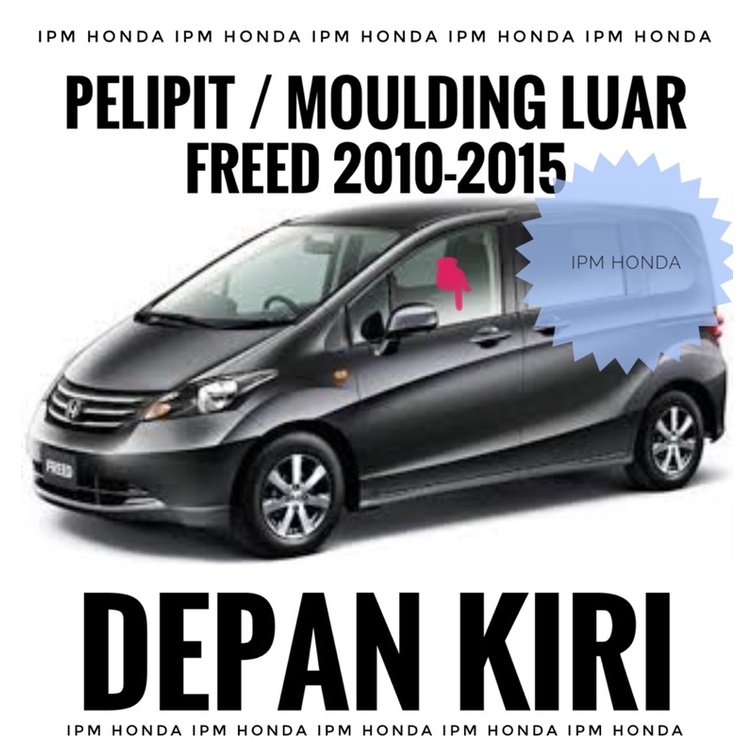 SZY Pelipit Moulding Pintu Kaca Jendela LUAR Honda Freed 2009 2010 2011 2012 2013 2014 2015