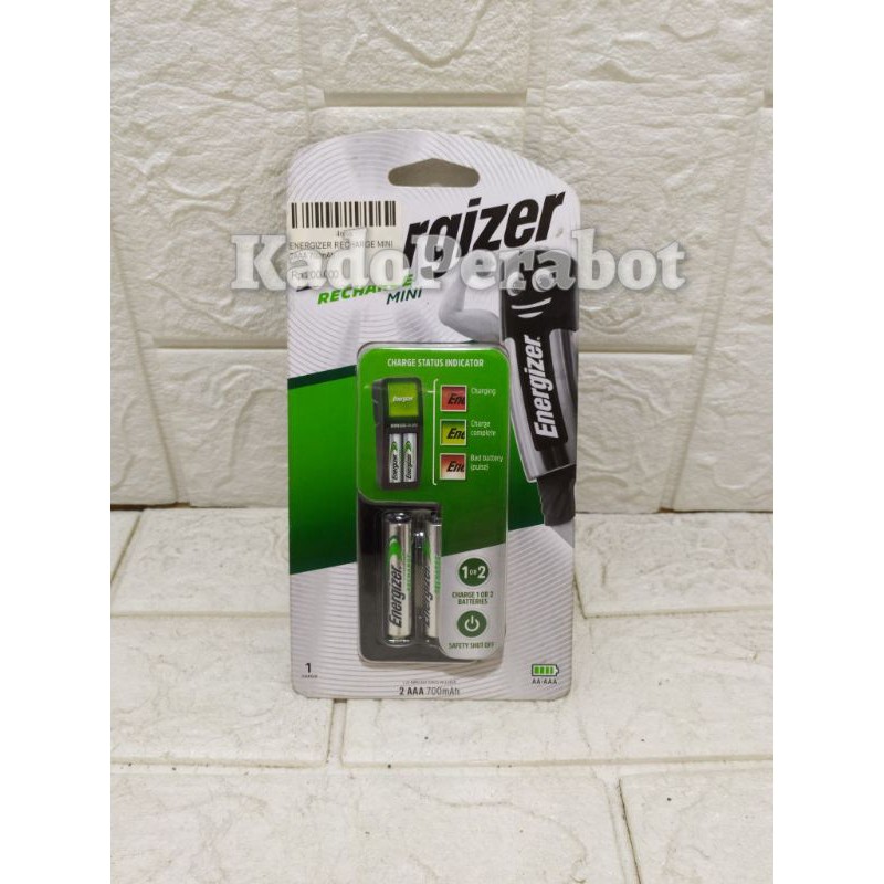 baterai isi ulang - batrei charger - energizer recharger mini 700mAh