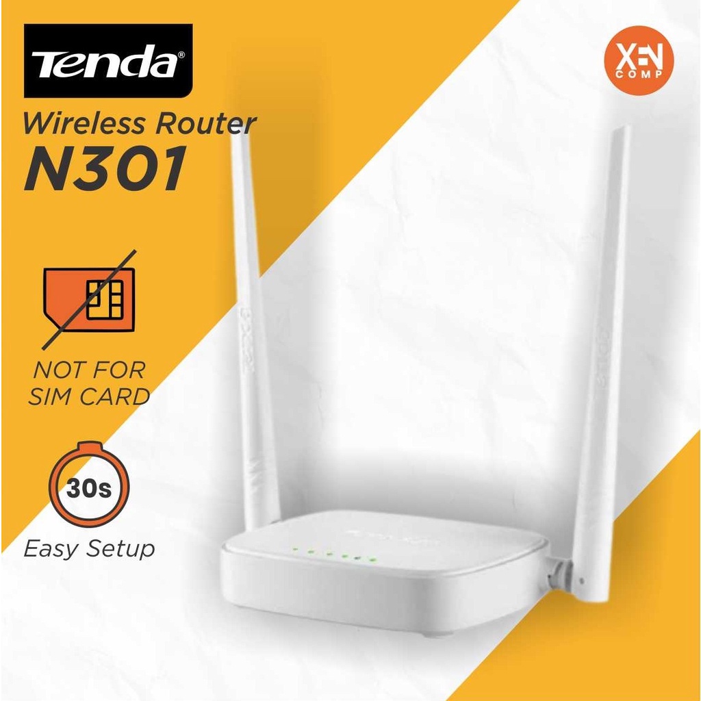 Tenda N301 Wireless N300 Easy Setup Router