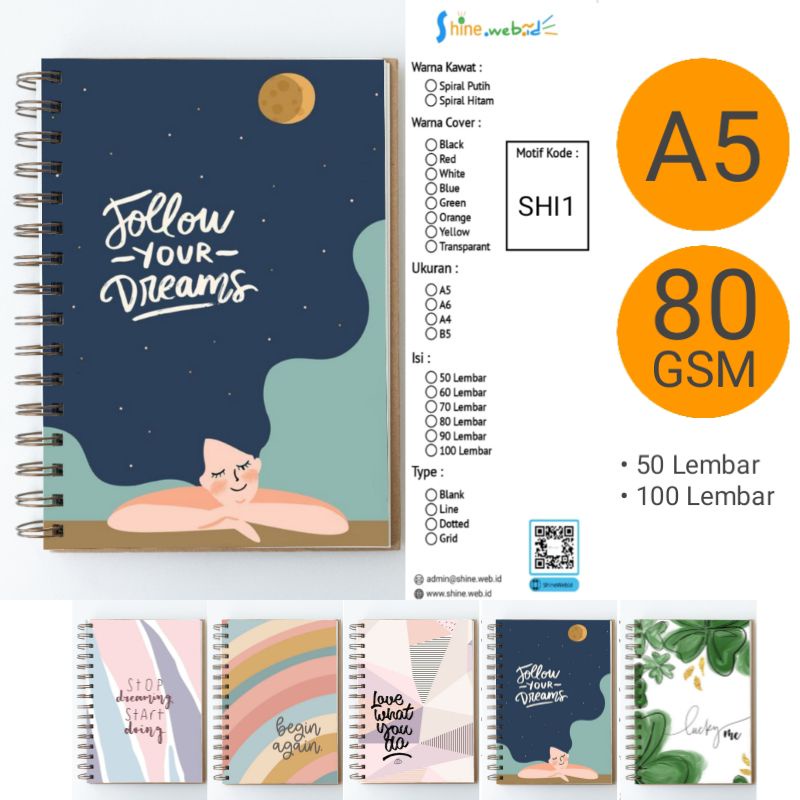 

Double Cover Notebook Ring A5 100 Sheet