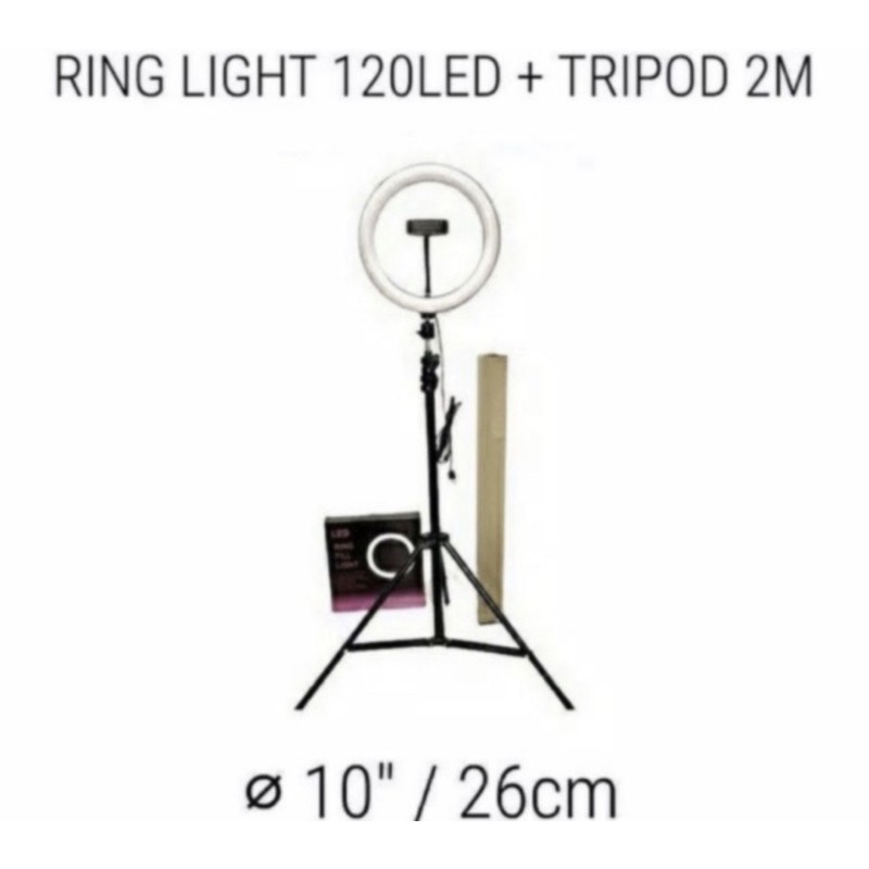 Paket Ringlight 26cm + Tripod 2.1M -  Ringlight 26cm + Tripod 2.1M Paket Murah