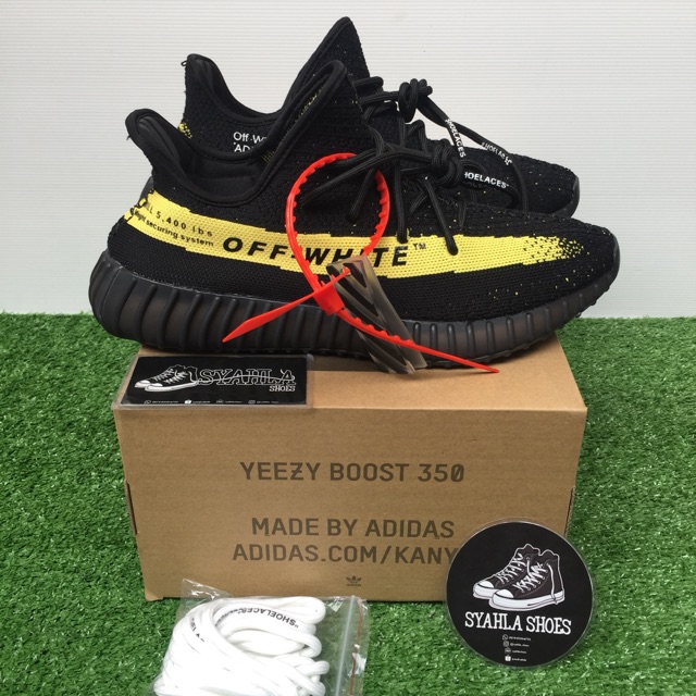 yeezy off white black yellow