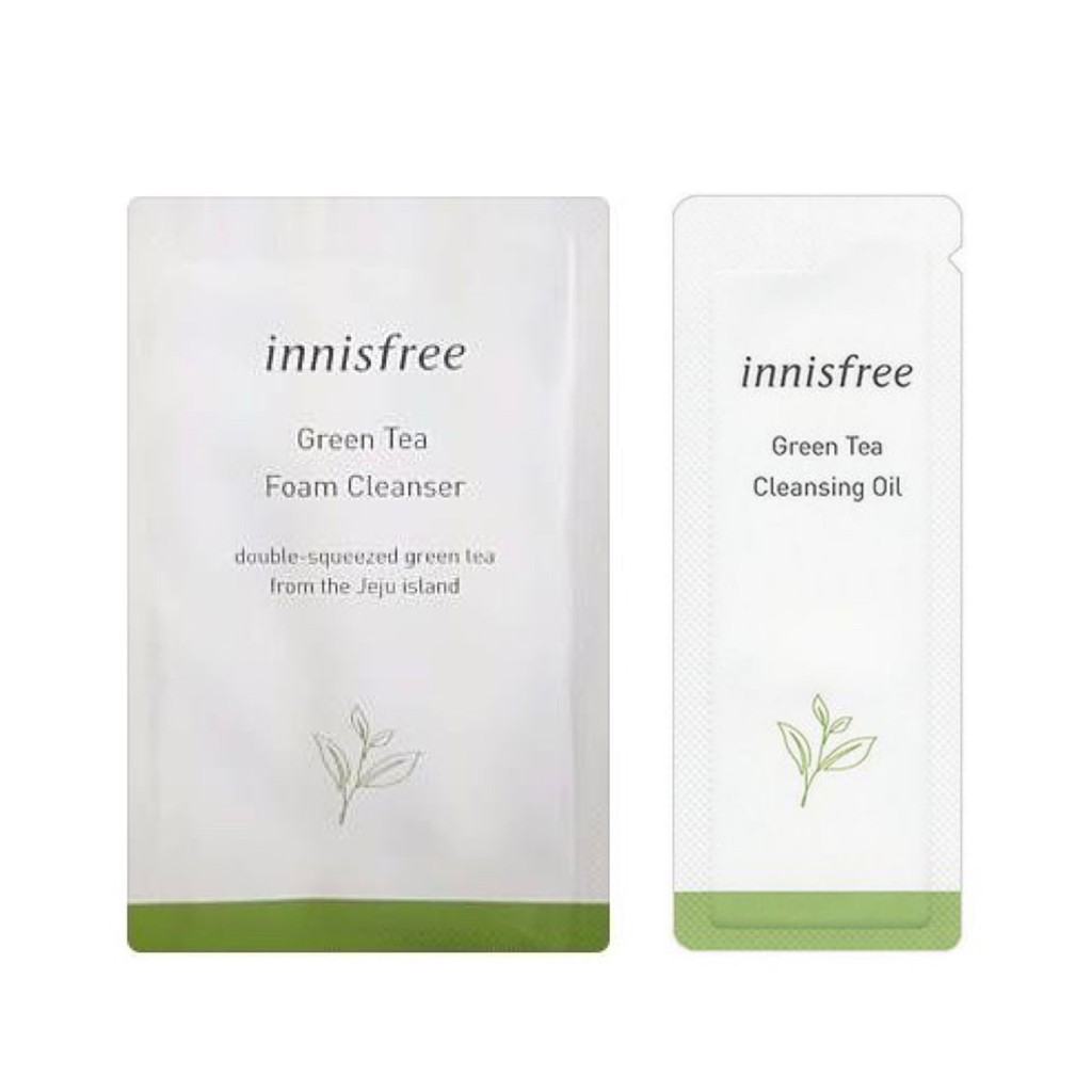 [Sample] INNISFREE Green Tea Foam Cleanser 3ml/ Cleansing Oil 1ml