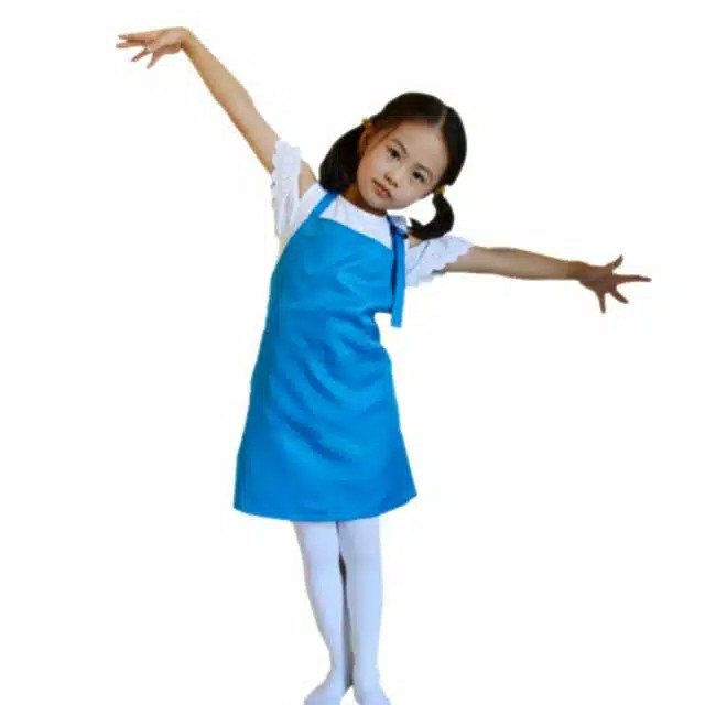 Apron Anak Celemek Kids Celemek Drill Polos Appron Anak Unisex Laki Perempuan Boy Girl