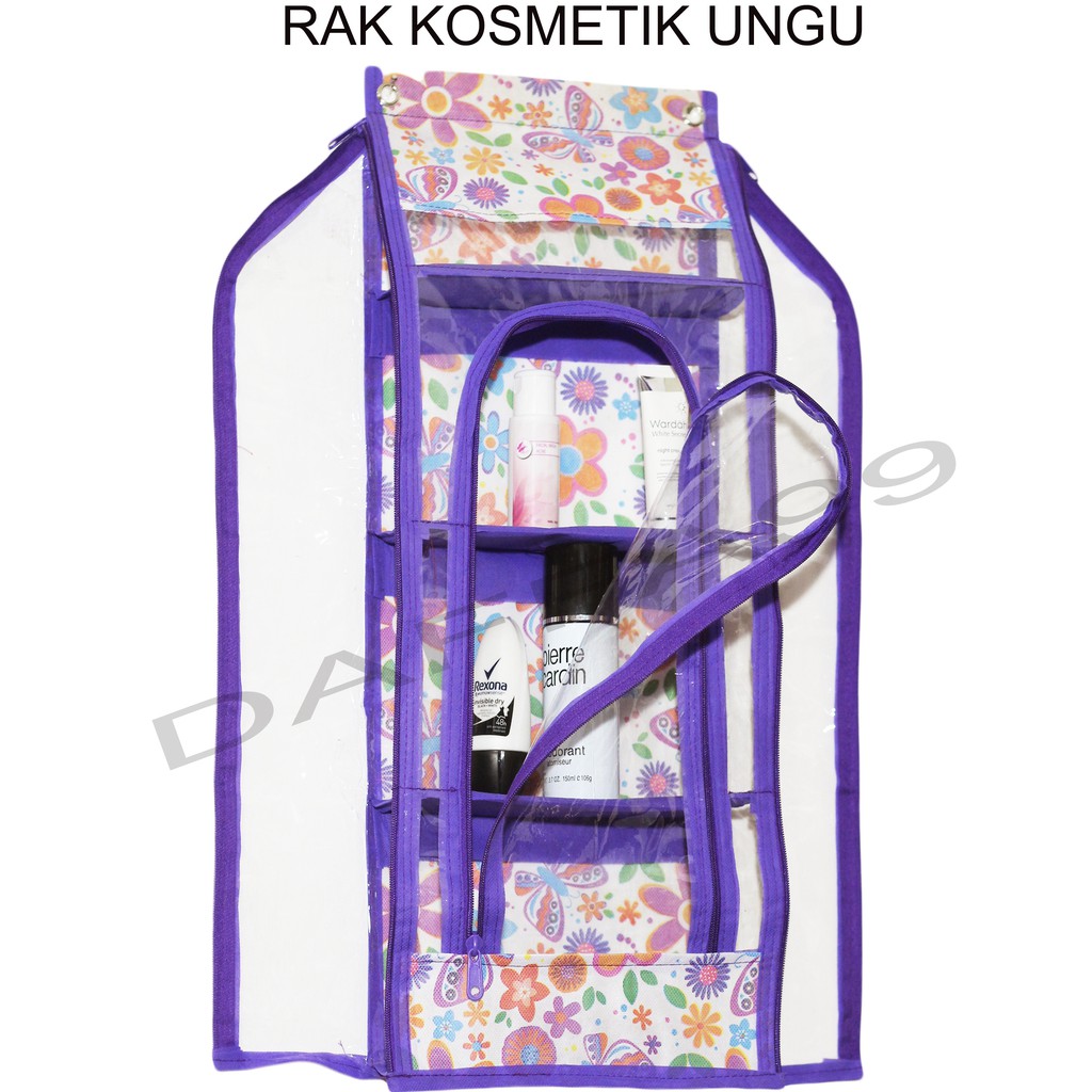 RAK GANTUNG KOSMETIK MOTIF ORGANIZER RAK SERBAGUNA FULL RESLETING,rak jilbab mika,underwear,obat