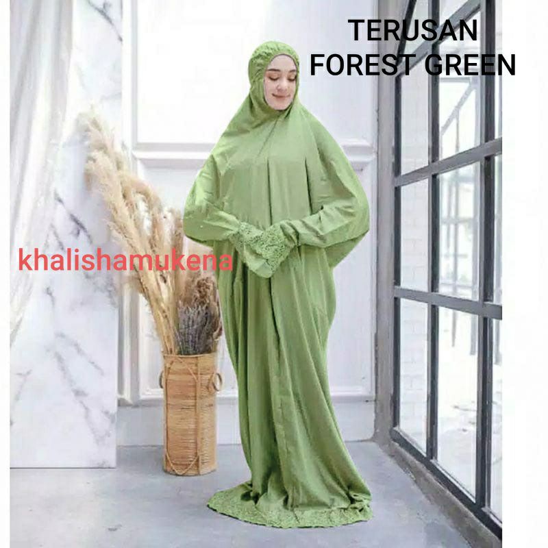 Mukena Terusan Khodijah Jumbo Bordir Dewasa Katun Siti khadijah Syahrini Pasteleena Full Bordir Mukena Lajuran Free Tas Mewah Murah