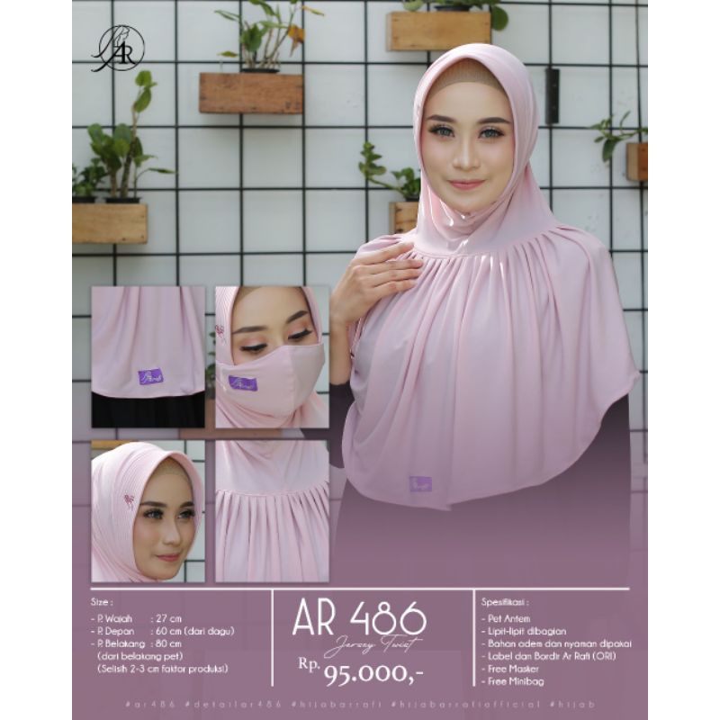 AR486 || HIJAB INSTAN ARRAFI || NOVA ARRAFI || DISTRIBUTOR HIJAB