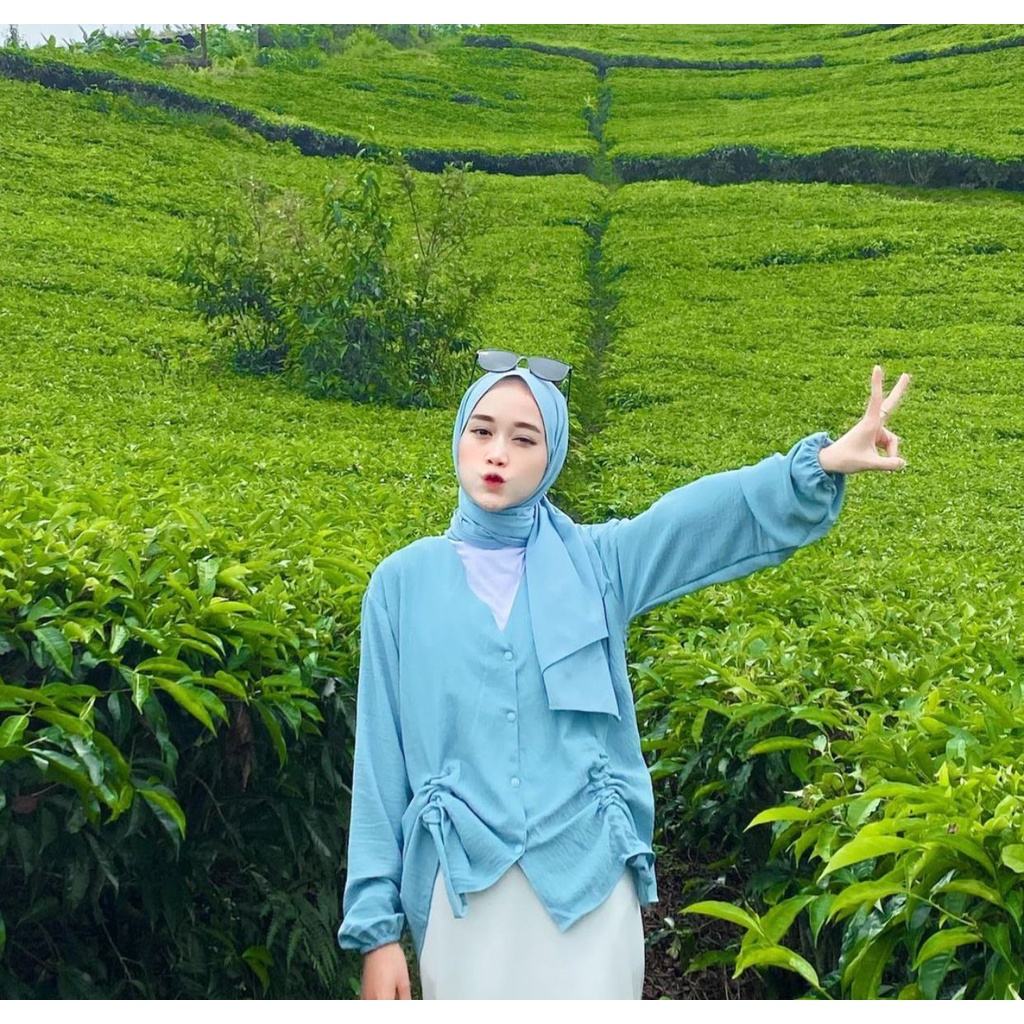 1KG MUAT 5PCS | MISTY BLOUSE AIRFLOW CRINKLE CASUAL WANITA HITS SELEBGRAM FASHION GROSIR WANITA TERMURAH
