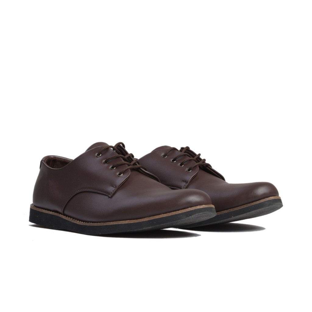 Sepatu Pantofel Coklat Pria Casual Kerja Cowok Kantor Pantofel Oxford Laki |RUSH BROWN| Jack FORIND