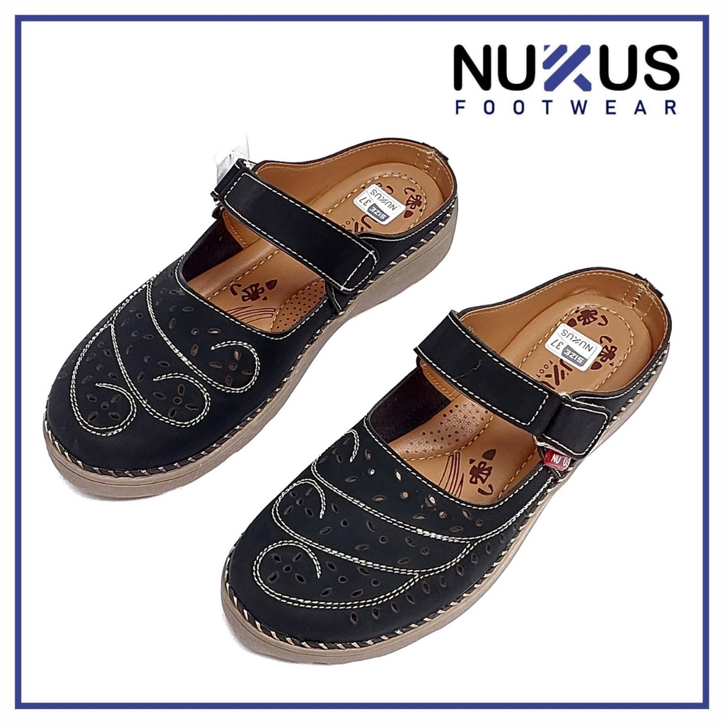 Nukus Sepatu Sandal Selop Wanita Hitam - SWM 01