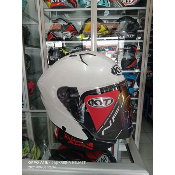 Helm Half Face KYT NFJ PLAIN WHITE