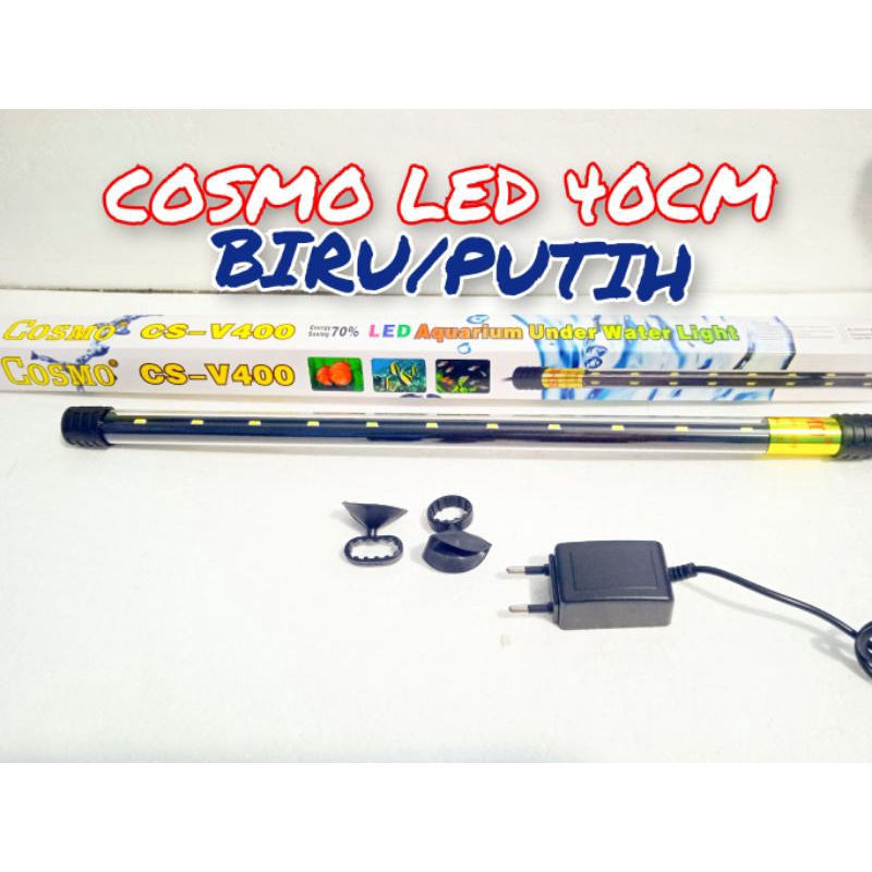 LAMPU AQUARIUM LED COSMO V 2 BARIS LAMPU LED/20-30-40-50cm/Murah