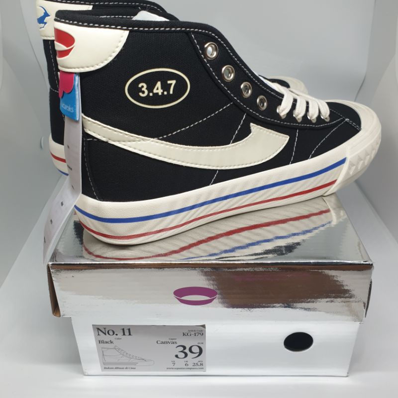 Sepatu Compass X Unkl 347 High Decon Black White Size 39 Original Bnib