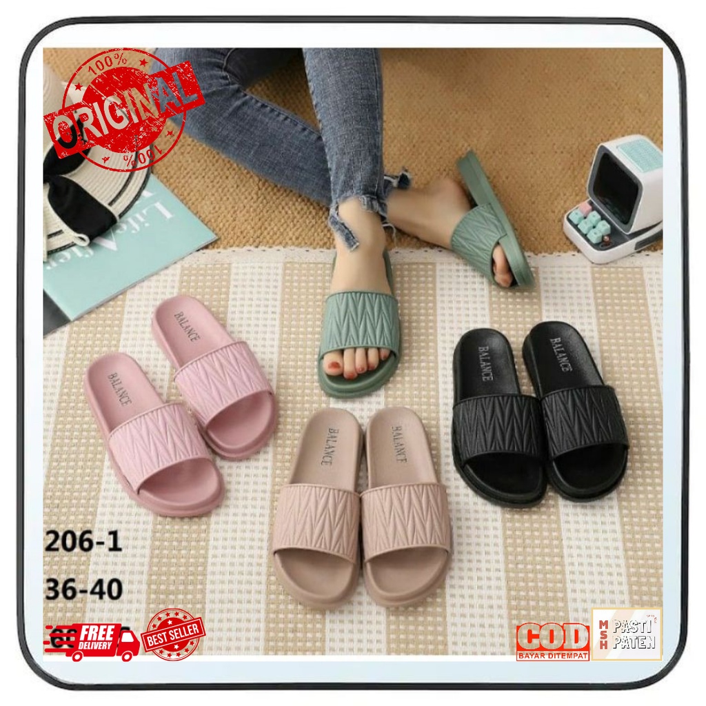 Sandal jelly wanita Sandal selop wanita Sandal impor ori balance jsd 206 size 37-41