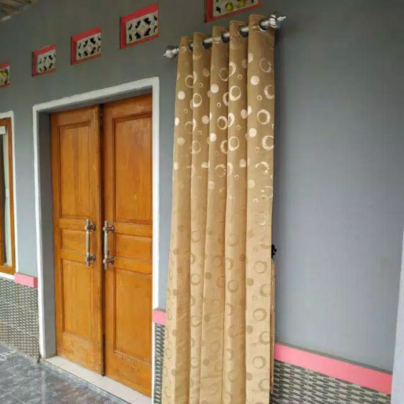 gorden motip bonita bulat bulat tinggi 150cm-200cm lebar 50-100cm gorden jendela pintu