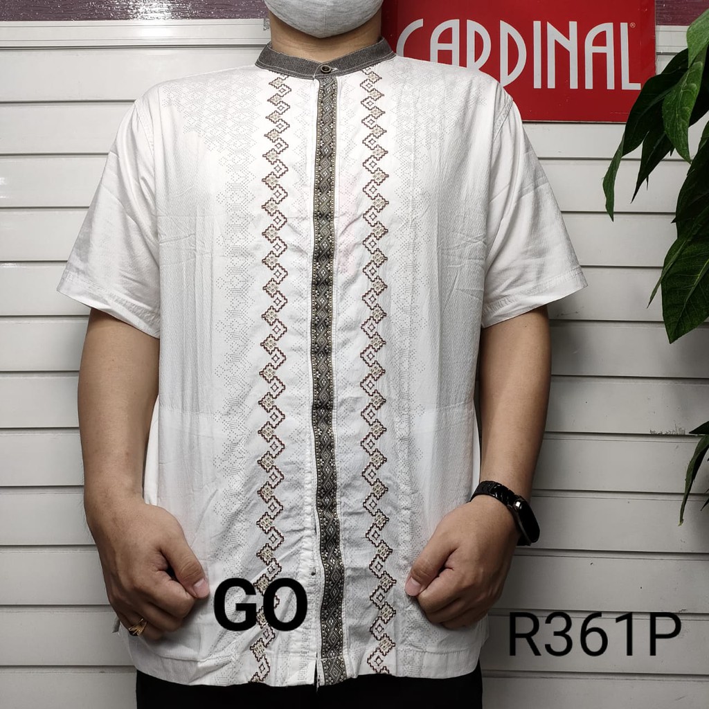 BB CARDINAL KEMEJA KOKO Taqwa Baju Muslim Salur Kekinian Pakaian Pria Original Lengan Pendek