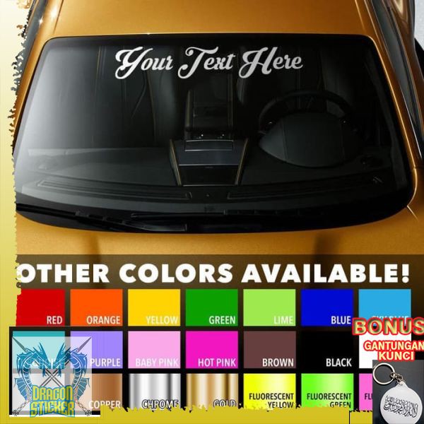 

TERMURAH sticker custom text sticker cutting custom text only Dragon Sticker