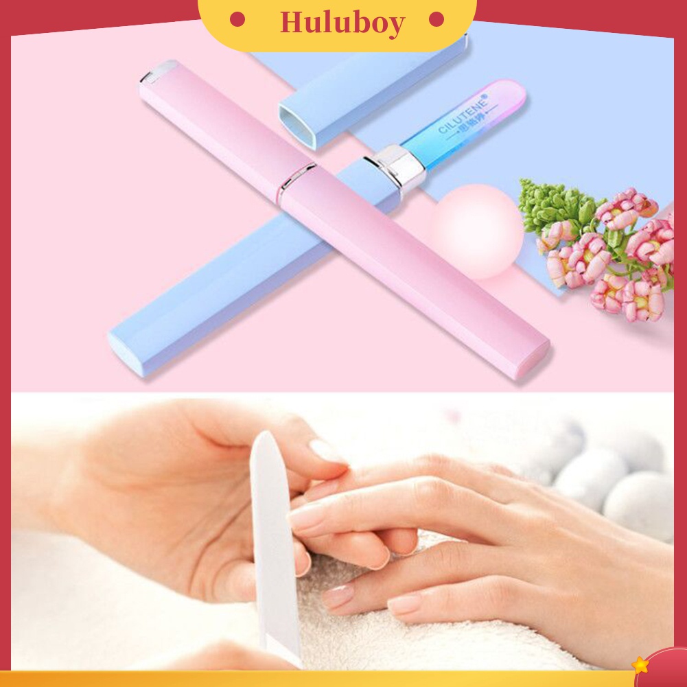 Huluboy Huluboy♡ Alat Kikir Kuku Bahan Alloy Tahan Lama Dengan Kotak Penyimpanan Untuk Manicure Pedicure