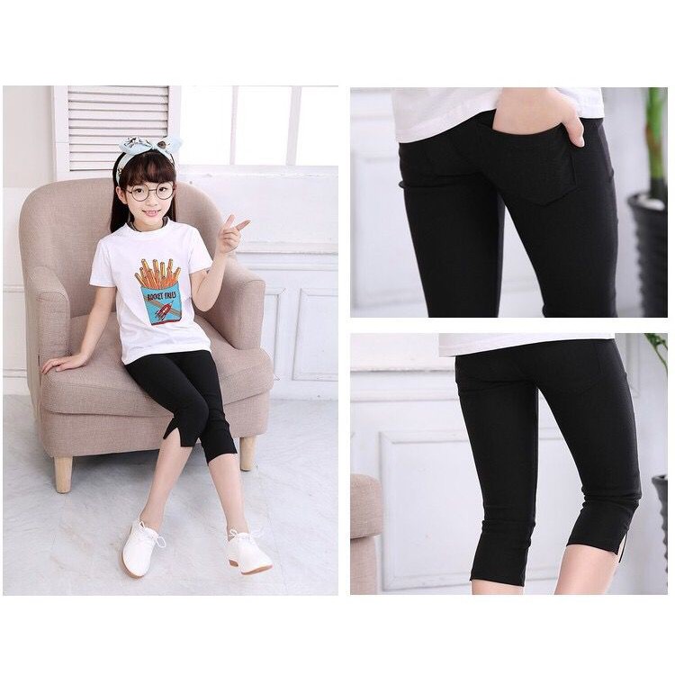 (LOLI-JKT) LEGGING IMPORT ANAK CEWEK 7/8 LEGGING PENDEK NYAMAN DIPAKAI (PENDEK)