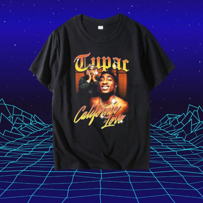 T-SHIRT KAOS TUPAC RAPPER