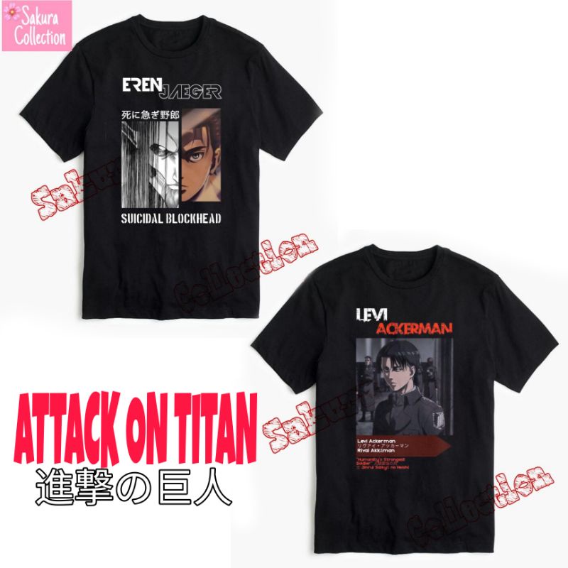 Kaos Baju distro Anime ATTACK ON TITAN EREN  / t shirt band rap tee Jordan / vintage by h&amp;m oversize lokal / hitam pria kaus wanita TERLARIS best seller murah termurah