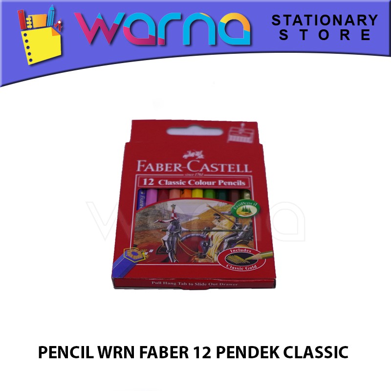 

PENCIL PENSIL WARNA FABER CASTELL 12 PENDEK CLASSIC