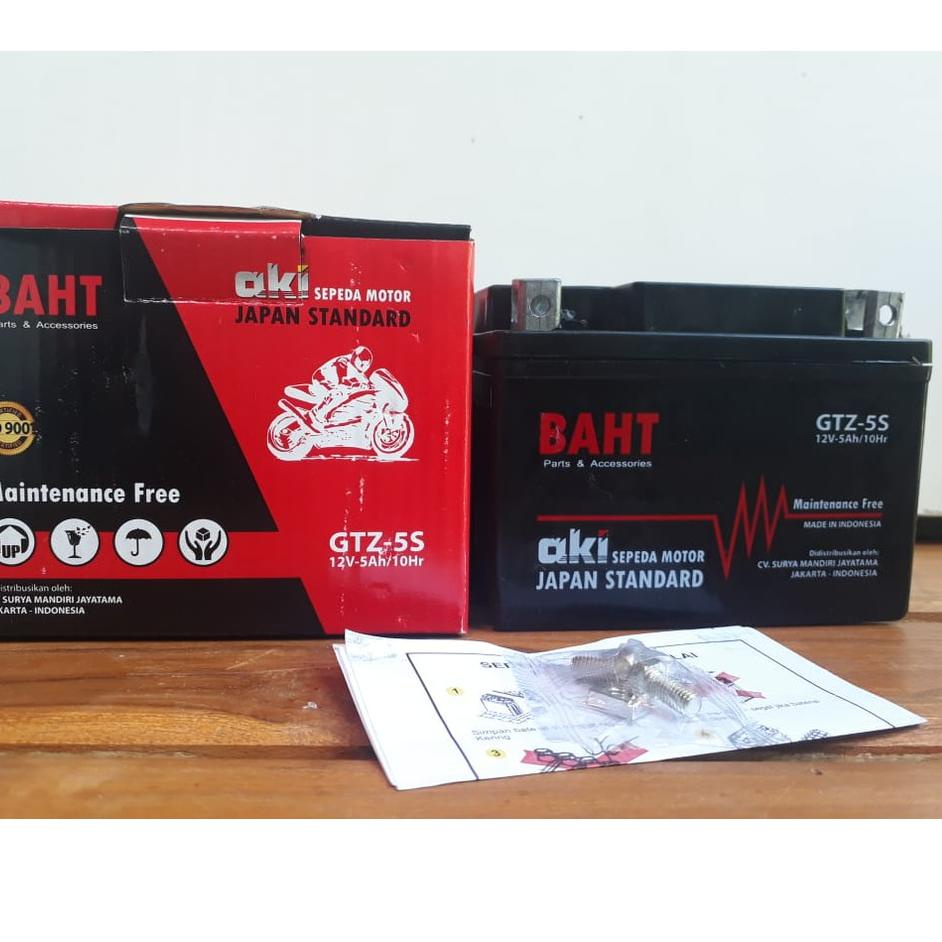 Langsung Beliii.. Aki Motor Murah Accu Aki Kering Motor BAHT  GTZ-5S 5ah Japan Standard(kami kemas p
