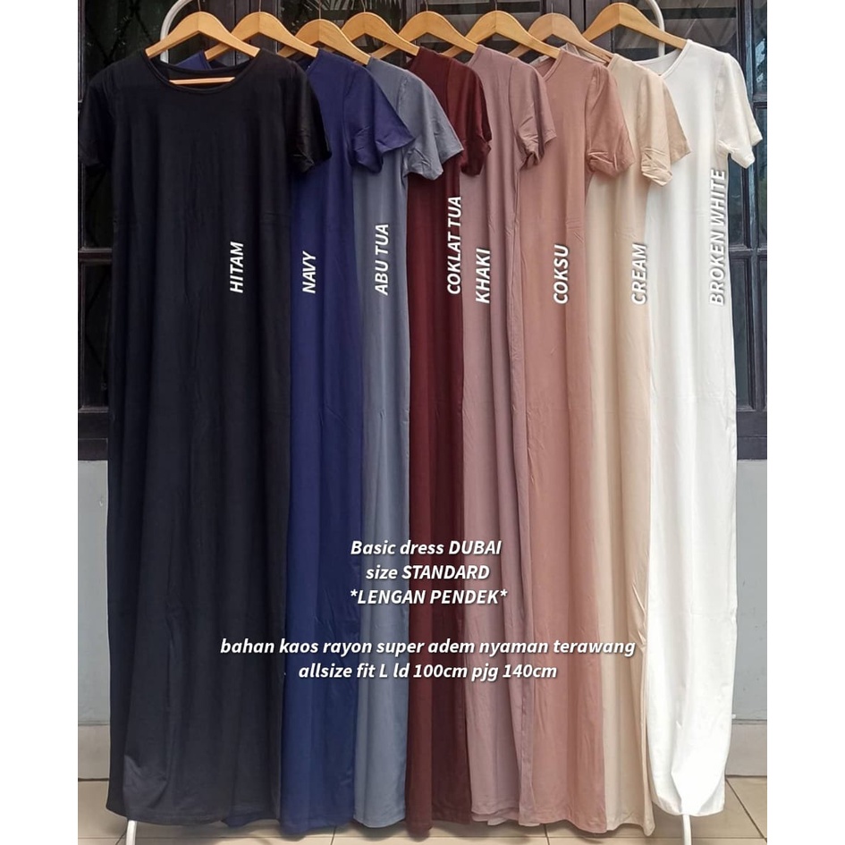 Manset Daleman Kaos Wanita | Inner Dress Wanita Tangan Pendek | Dress Kaos Wanita