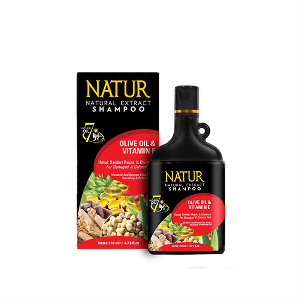 NATUR Natural Extract Shampoo 140ml [READY STOCK]