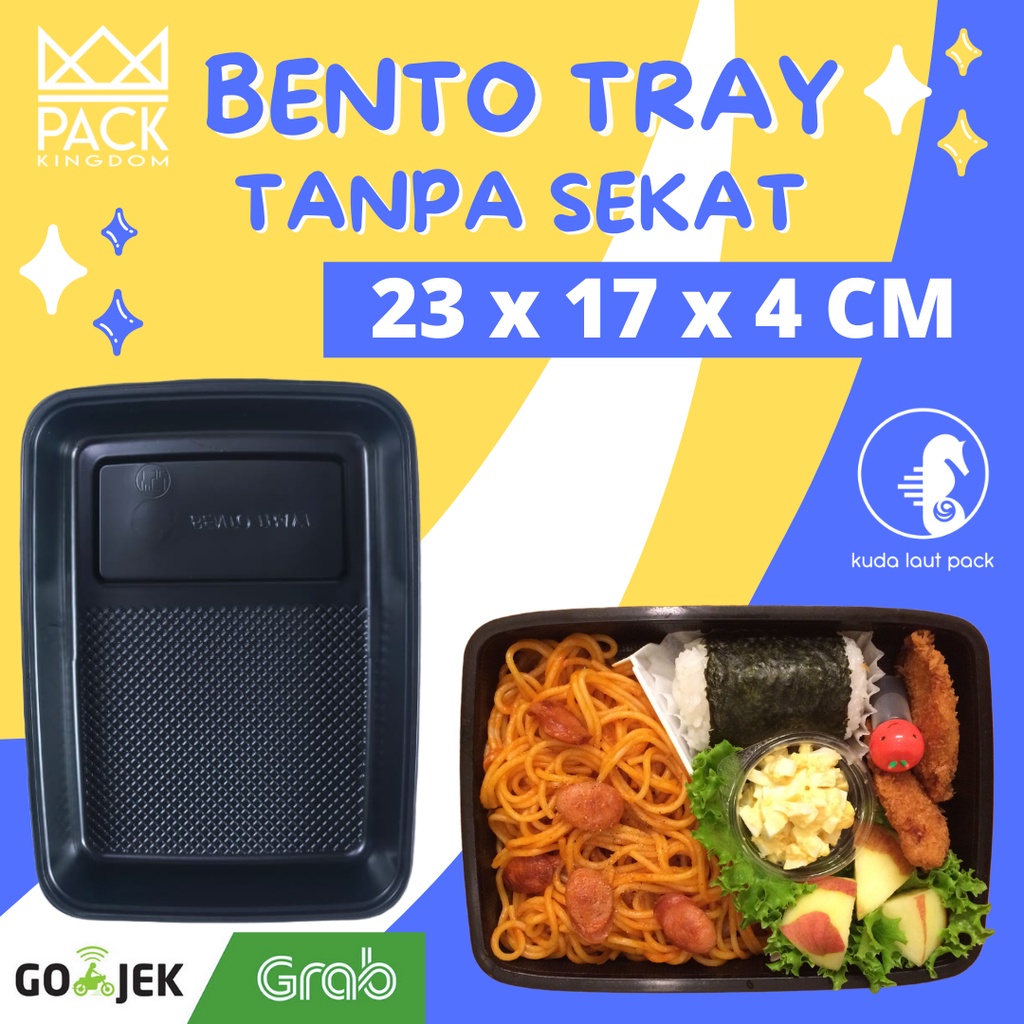 MIKA BENTO TANPA SEKAT /BENTO POLOS/ BENTO TRAY LUNCH/BOX NASI/ WADAH + TUTUP