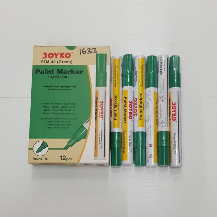 

SPIDOL PERMANEN JOYKO PTM-42 HIJAU | PAINT MARKER | STATIONERY | ATK