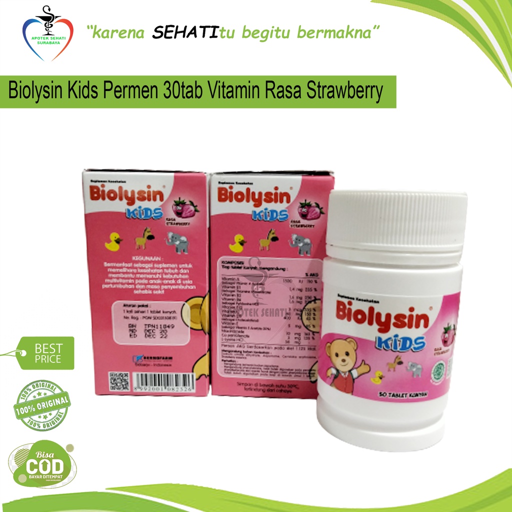 BIOLYSIN KIDS TABLET HISAP SUPLEMEN ANAK DAN PEMULIHAN PASCA SAKIT