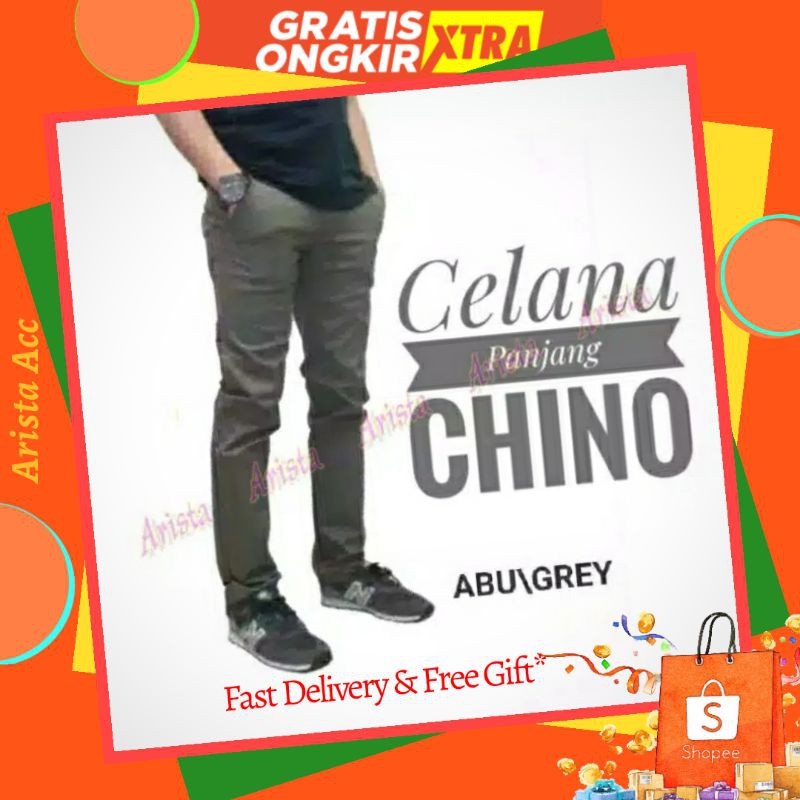 Celana Chino Pria Bahan Nyaman Adem Katun Strecth Melar Cocok Buat Musim Dingin GAYA COWOK POLO PRIA