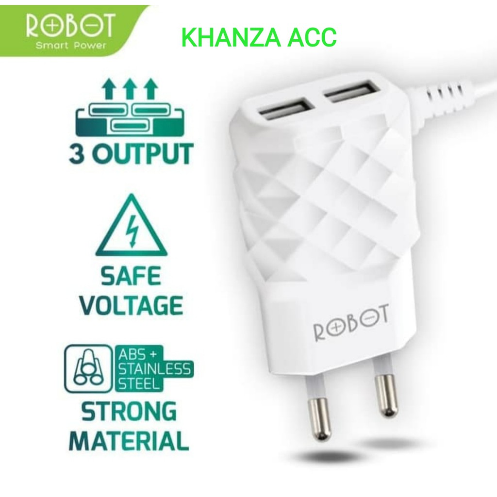 KHANZAACC Robot Charger RT-K5 Dual USB Output Charger 3 Devices at the same time