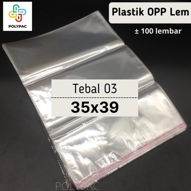 

Plastik OPP Seal / OPP Lem [35x39] - Plastik Baju isi 100 tebal 03