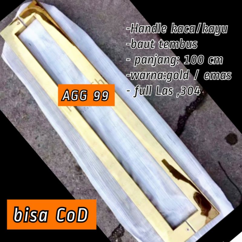 pull handle gold/emas panjang 100 cm/Gagang pintu gold