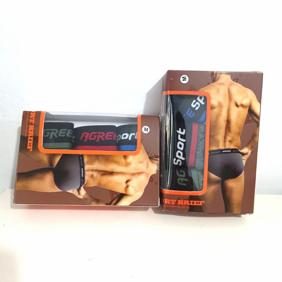 3 Pcs Celana Dalam Pria AGREE SPORT CD Underwear Pakaian Dalam AB11AGSJE